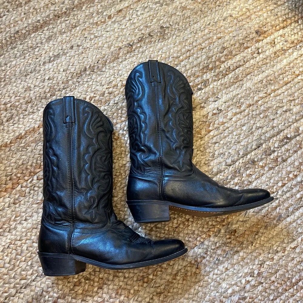 Men’s size 11 D Black cowboy boots - Picture 1 of 11